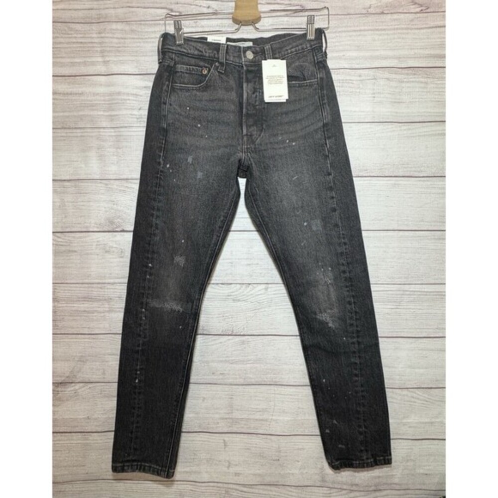 Levi's 501 Skinny in Read Em & Weep Altered Seamed Stretch Crop Jeans 26